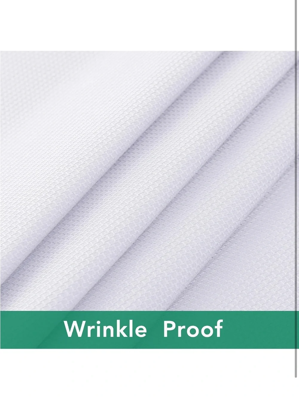 NEW Textured Fabric Tablecloth 70x120” Water Resistant. Machine Washable. White